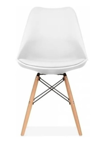 Silla Eames Dsw Con Almohadon Tapizado De Ecocuero Grupo Sl