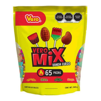 Paletas Vero Mix Banda Fuego 65 Piezas | MercadoLibre