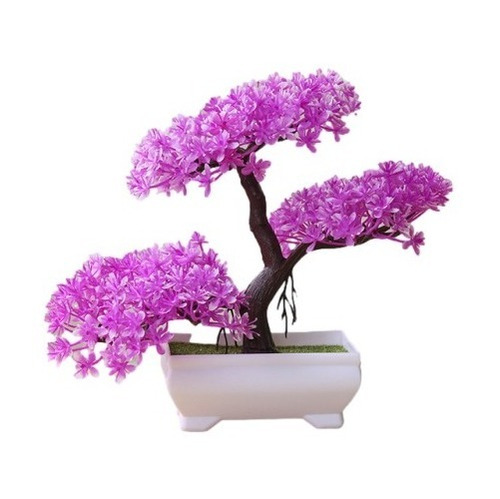 Árbol Bonsai Artificial Yun Song Lila Decoración