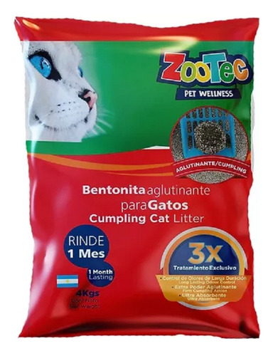 Arena Aglutinante Para Gatos Zootec 12kgs Petit Pet Shop