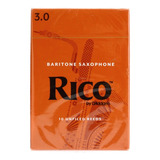 Pack X 10 Caña Para Saxo Barítono N° 3 Rico Rla1030.