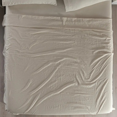 Juego De Sabanas Matrimonial Viasoft Washed Greige Vianney Color Beige Diseño De La Tela Liso | Envío gratis