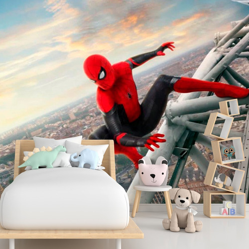 Papel Adesivo Quarto Menino Avengers Vingadores 2,00 X 1,00 Cor Papel De Parede Para Decorar Quarto De Menino Homem Aranha Spider Man