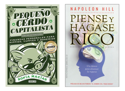 Pequeño Cerdo Capitalista + Piense Y Hágase Rico Blanco