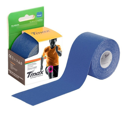 Bandagem Elástica Funcional Adesiva Tmax Cor Azul-marinho