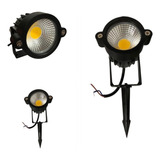 Kit 14 Holofote 7w Spot Led Espeto Jardim Cor: Branco Quente Cor Da Estrutura Preto