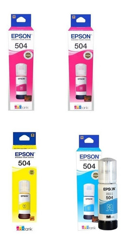 Tinta Original Epson L6161 L6191 T504 L4150 02m 01y 01cy