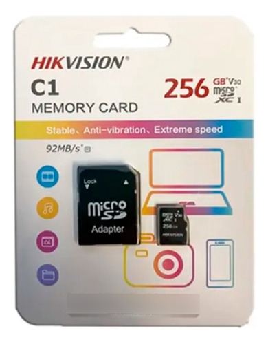 Memoria Micro Sd 256gb Hikvision Shdc Clase 10 + Adaptador