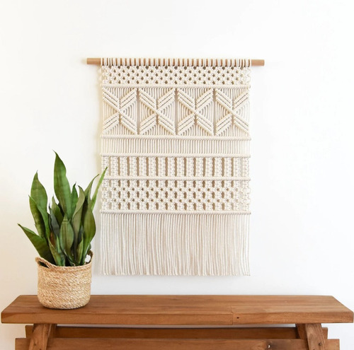 Tapiz Wallhanging  Decorativo En Macrame 