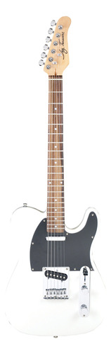 Guitarra Eléctrica Jay Turser Lt Series Jt-lt Telecaster De Aliso Ivory Brillante Con Diapasón De Palo De Rosa