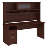 Bush Muebles Cabot 72 w Mesa Para Computadora Con Gabinete.