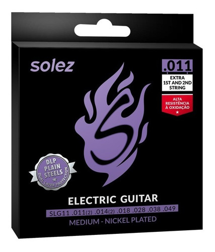 Encordoamento Guitarra Solez 09 010 011 (com Cordas Extras)