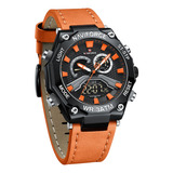 Reloj Para Hombre Marca Naviforce Pulso Cuero Cronometro