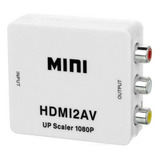 Mini Adaptador Conversor D Hdmi P/ Video 3rca Av  Cabo Hdmi