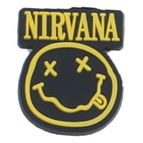 Nirvana - Charm Pin Para Crocs Rock  Gotico Goma Emo 01