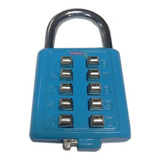 Candado Alta Seguridad, Mxsuc-002, 2pzas, 10 Teclas, Azul,