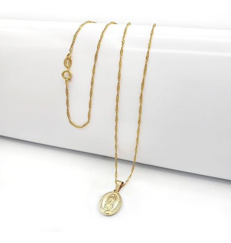 Cadena Con Medalla Guadalupe Oro Laminado 18k Iconic Store