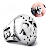 Anillo Acero Inoxidable Viernes 13 Jason Color Plata Hombre