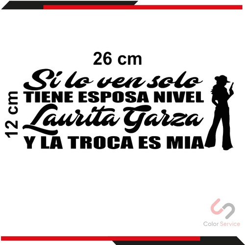 Calca Sticker Frase Para Parte Trasera De Carro 26x12cm 1pz