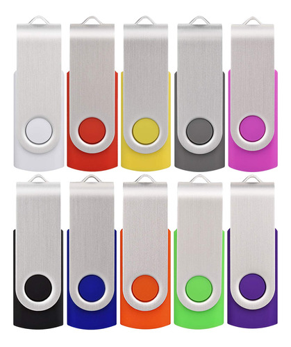 Unidad Flash Usb De 8 Gb, Paquete De 10 Unidades, Memoria Us