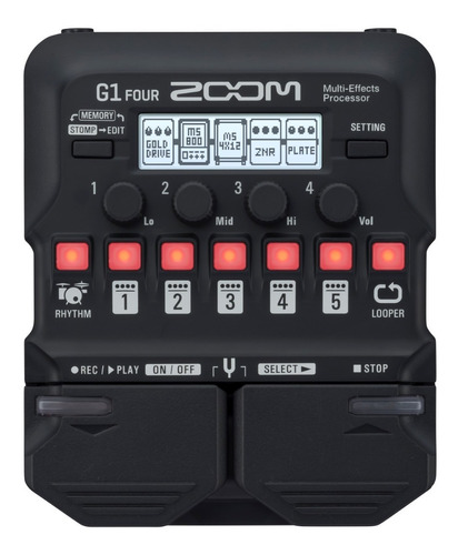 Zoom G1 Four Pedalera Multiefecto Para Guitarra Eléctrica