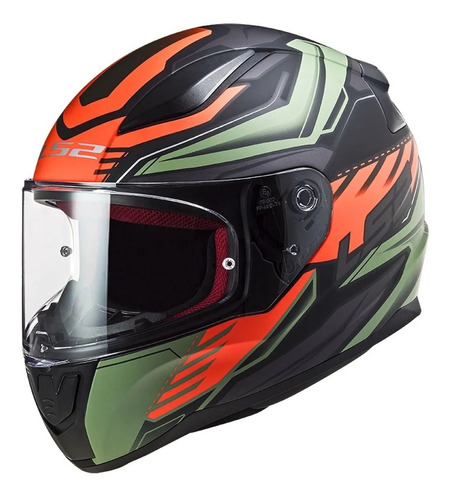 Casco Ls2 Rapid Gale Ff353 Negro / Mate / Rojo / Verde