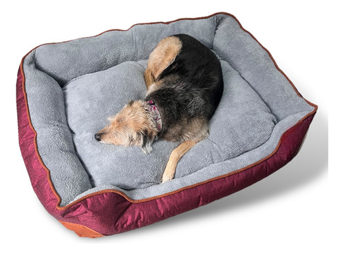 Cama Rectangular Super Acolchada  Extra Grande Para Perros