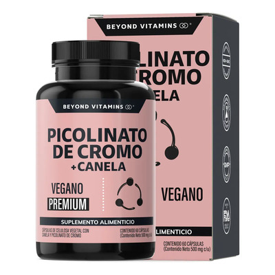 Picolinato Cromo Premium Con Canela - Tecnología De Cápsulas Veganas Vcaps - Vitaminas Mujer \u002F Hombre - 1 Cápsula Diaria (60 Cápsulas) | MercadoLibre