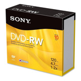 Disco Virgem Dvd-rw Sony De 2x Por 10 Unidades