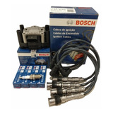 Kit Cables + Bujías 1 Electrodo + Bobina Bosch Saveiro 1.6