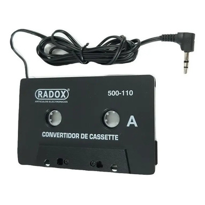 Adaptador Cassette a Auxiliar 3.5mm Radox Modelo 500-110 Negro | MercadoLibre