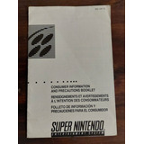 Manual Original Super Nintendo Snes
