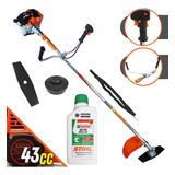 Roçadeira Vulcan À Gasolina 10.000rpm + 1 Óleo Stihl Extra