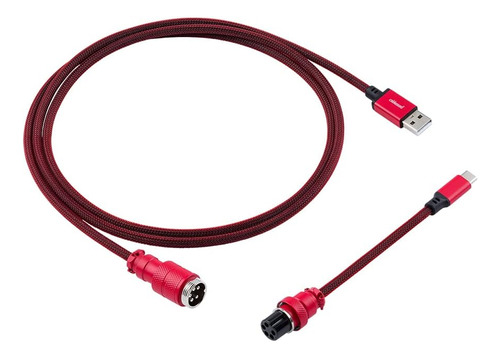 Cable Recto Para Teclado Cablemod Pro (rojo República, Usb A