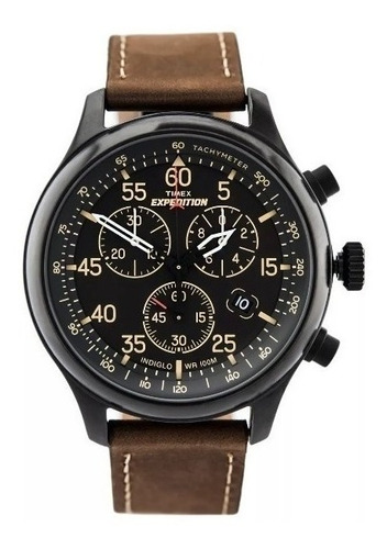 Reloj Timex Expedition Para Hombre Leather Crono Cuero