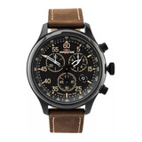Reloj Timex Expedition Para Hombre Leather Crono Cuero