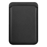 Tarjetero Cellbox Magnético De Cuero Para iPhone 12 / 13 / 14 / 15 - Compatible Con Magsafe - Color Negro