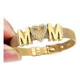 Pulsera Brazalete Mamá Regalo Mujer De Acero 