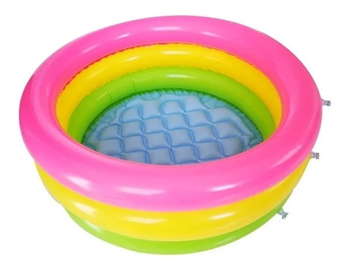 Piscina Redonda Acolchada Inflable Pequeña Colores