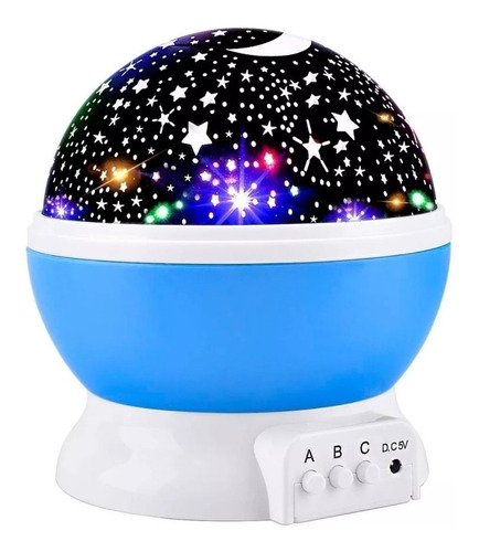 Lampara Proyector Noche Mesa Buro Estrellas Espacio Niños