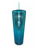Vaso Starbucks Tumbler Gradient Grid Azul Turquesa