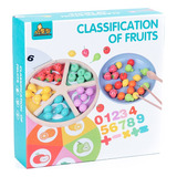 Juego Montessori Clasificación De Fruta Motricidad Habilidad