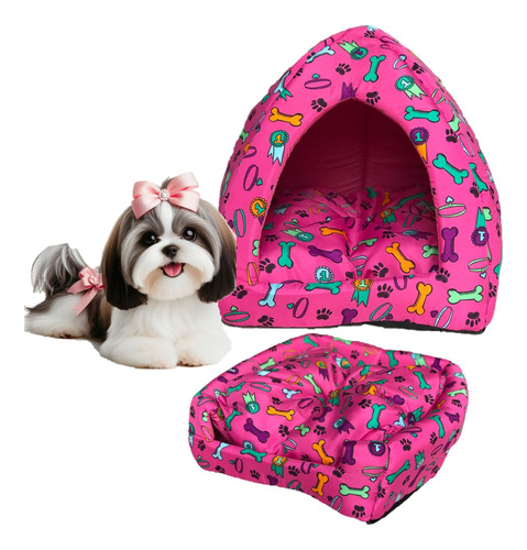 Cama Caminha Toca Iglu Pet Cães Cachorro Gato  50x45x50 Cm