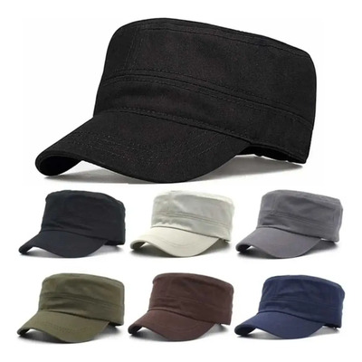 Gorra Cubana Con Visera Lisa Varios Colores Tipo Militar | MercadoLibre