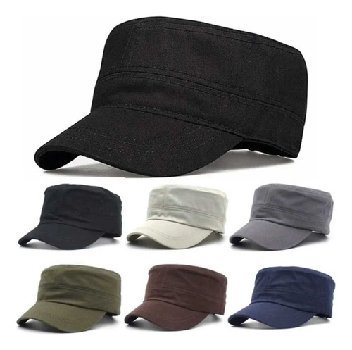 Gorra Cubana Con Visera Lisa Varios Colores Tipo Militar