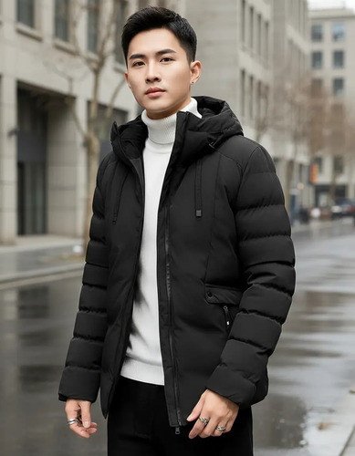 Chamarra De Invierno Para Hombre Elegante Capucha | MercadoLibre