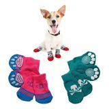 Set 3x2 Unidades Calzado Mascotas Medias Antideslizantes