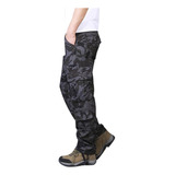 Pantalones R Para Hombre, Talla Grande, Algodón Puro, Camufl