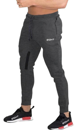 Pants Ejercicio Gym Slim Fit Jogger Casual Calidad Echt   Bk