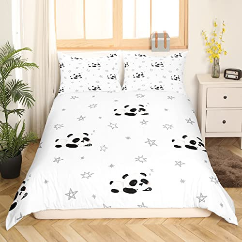 Juego De Ropa De Cama De Panda De Dibujos Animados Niñ...